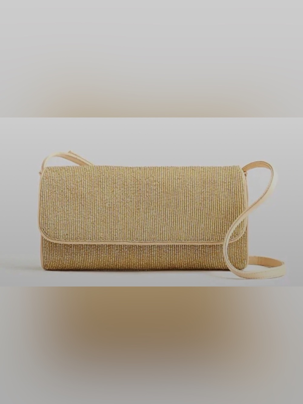 NWT New J. Crew NWT Florence Convertible Clutch with Beads - Gold